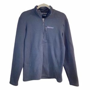 Marmot Black Drop Line Half Zip Fleece Pullover